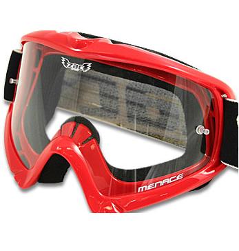 Zac Dirtbike Goggles - Menace RED - Click Image to Close